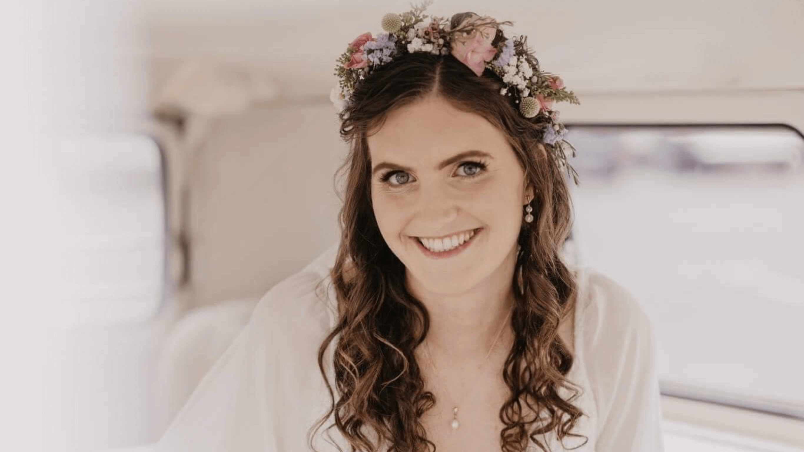 Kim Alexandra styling bridal hair